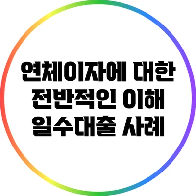 연체이자에 대한 전반적인 이해: 일수대출 사례