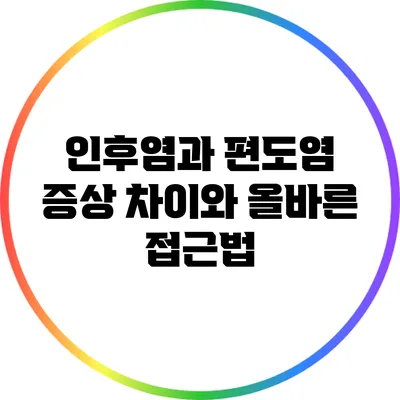 인후염과 편도염: 증상 차이와 올바른 접근법