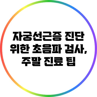 자궁선근증 진단 위한 초음파 검사, 주말 진료 팁