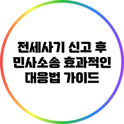 전세사기 신고 후 민사소송: 효과적인 대응법 가이드