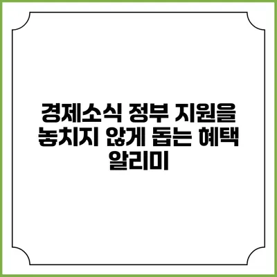 경제소식 정부 지원을 놓치지 않게 돕는 혜택 알리미