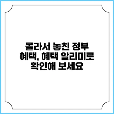 몰라서 놓친 정부 혜택, 혜택 알리미로 확인해 보세요