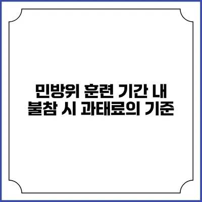 민방위 훈련 기간 내 불참 시 과태료의 기준
