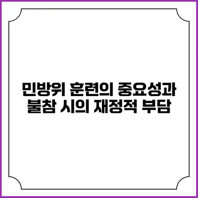 민방위 훈련의 중요성과 불참 시의 재정적 부담