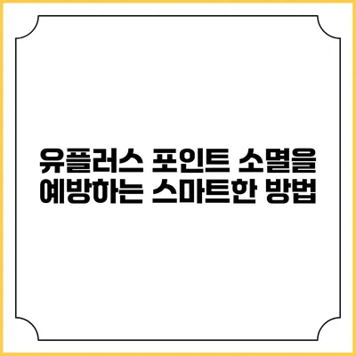 유플러스 포인트 소멸을 예방하는 스마트한 방법