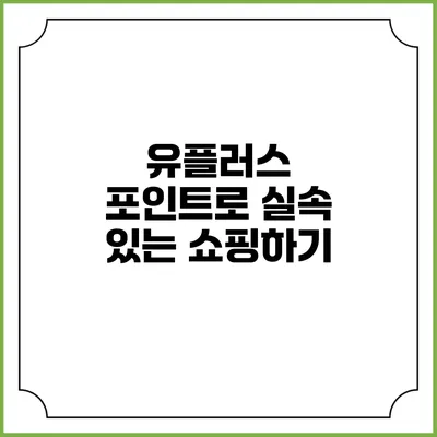 유플러스 포인트로 실속 있는 쇼핑하기