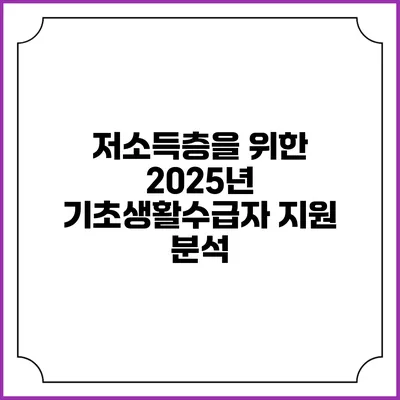 저소득층을 위한 2025년 기초생활수급자 지원 분석