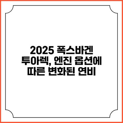 2025 폭스바겐 투아렉, 엔진 옵션에 따른 변화된 연비