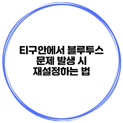 티구안에서 블루투스 문제 발생 시 재설정하는 법